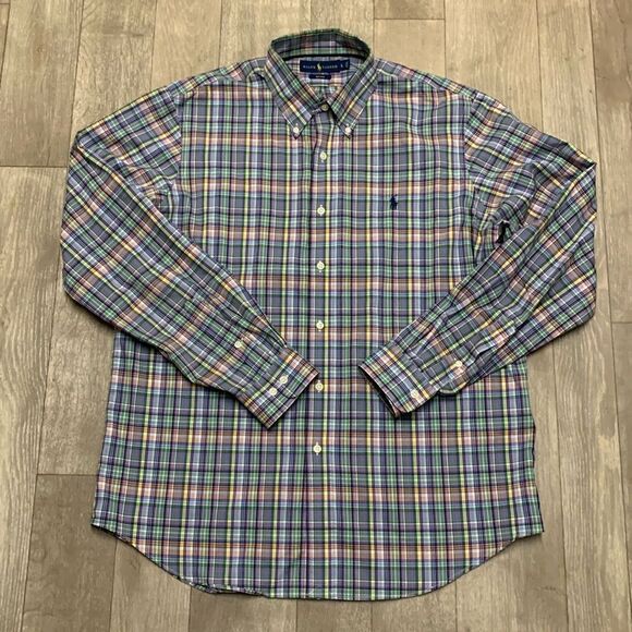 Mens‎ NWOT Polo Ralph Lauren Plaid Non -Iron Button Down Casual Shirt - Picture 1 of 5